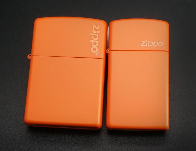 画像: zippo マットカラー オレンジ ペア