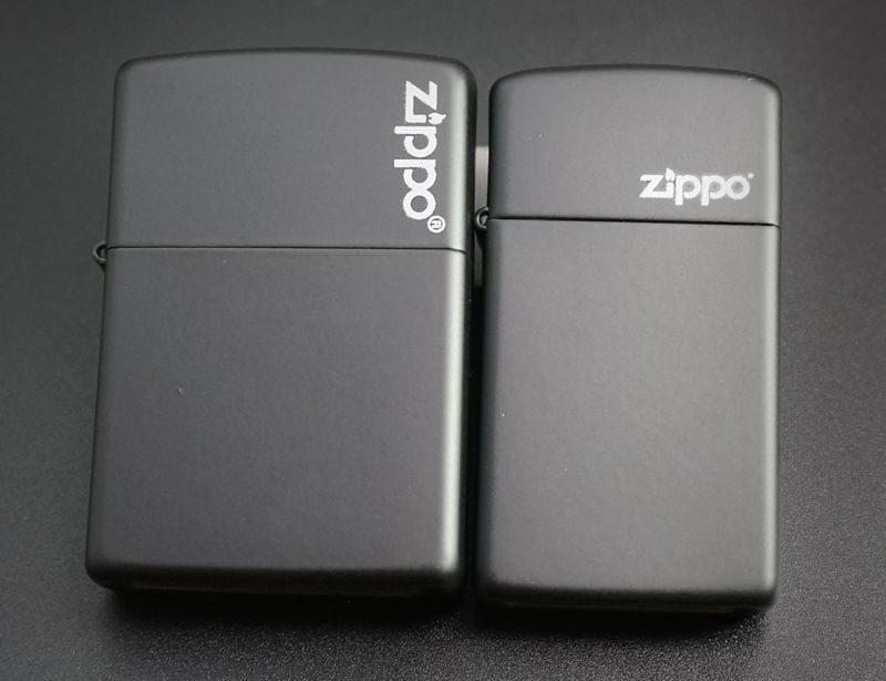 画像: zippo マットカラー ブラック ペア