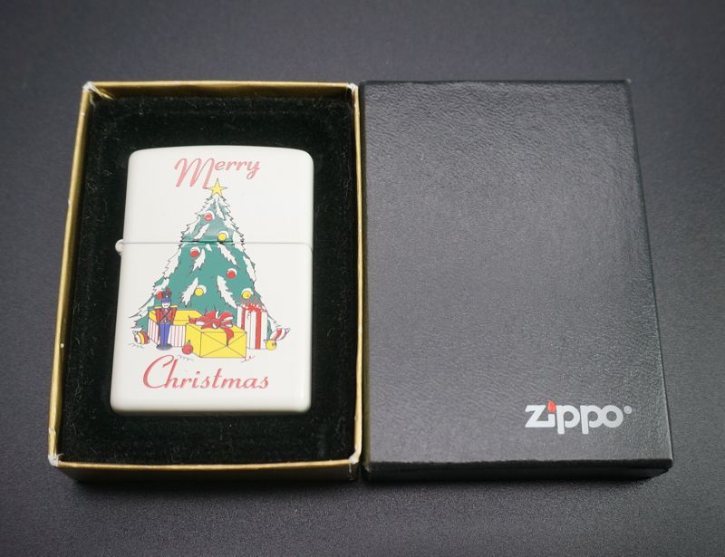 画像: zippo Merry Christmas 白マット 1999年製造