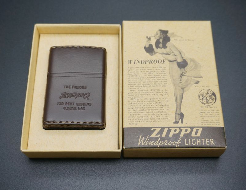 画像: zippo 革巻き ブラウン 2000年製造