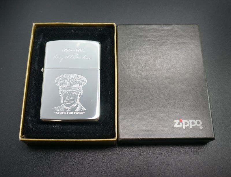 画像: zippo アメリカ34代大統領アイゼンハワー 1989年製造