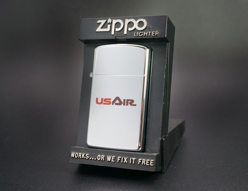 画像: zippo US AIRWAYS スリム 1988年製造 