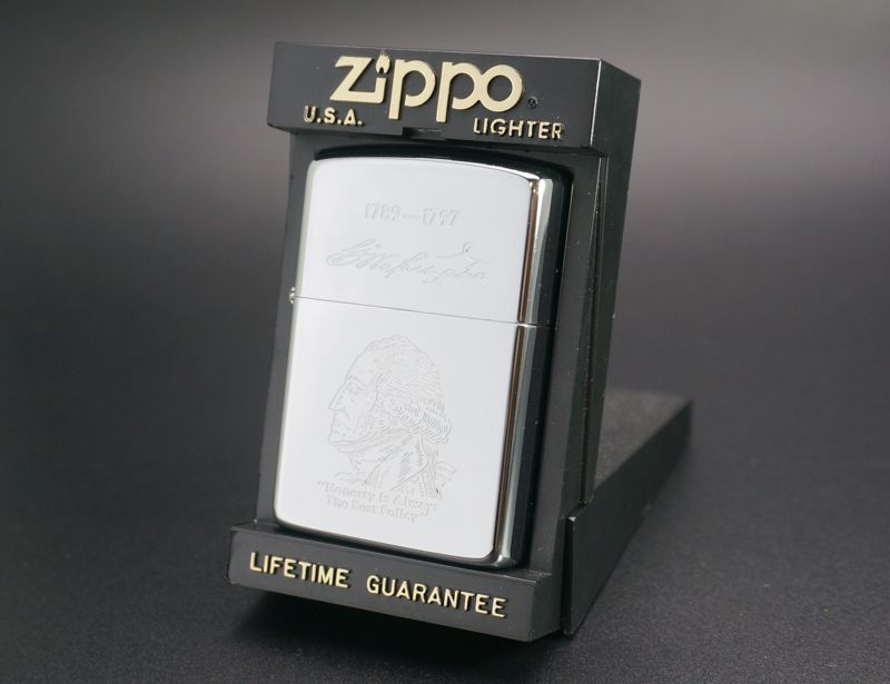 画像: zippo アメリカ初代大統領ジョージ・ワシントン 1989年製造