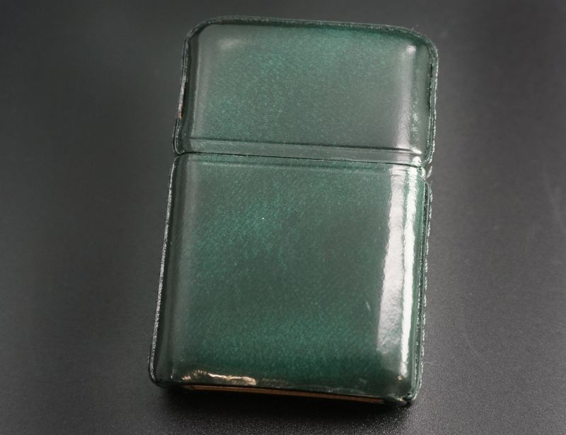 画像: zippo アドバンティックレザー グリーン