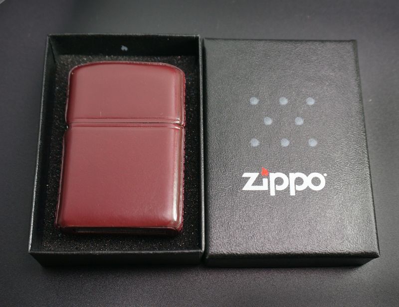 画像: zippo 松阪牛 牛革 ワインレッド 