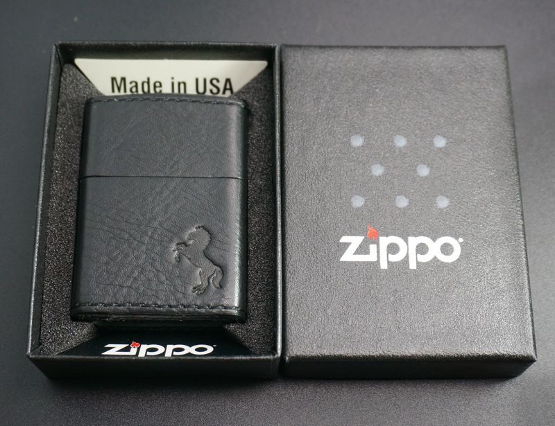 画像: zippo レザーホース ブラック