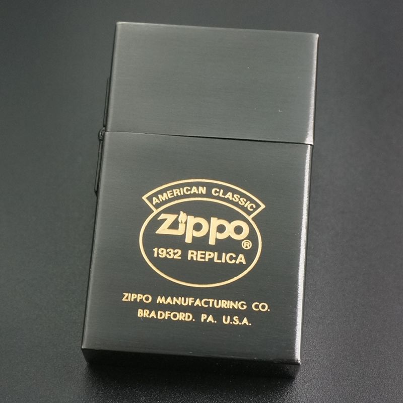 画像1: zippo 1932 FIRST REPLICA ギャランティー柄 BK 初期版