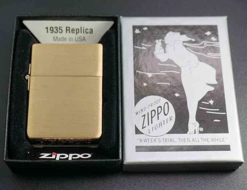 画像: zippo 1935 REPLICA　ブラッシュ・ブラス
