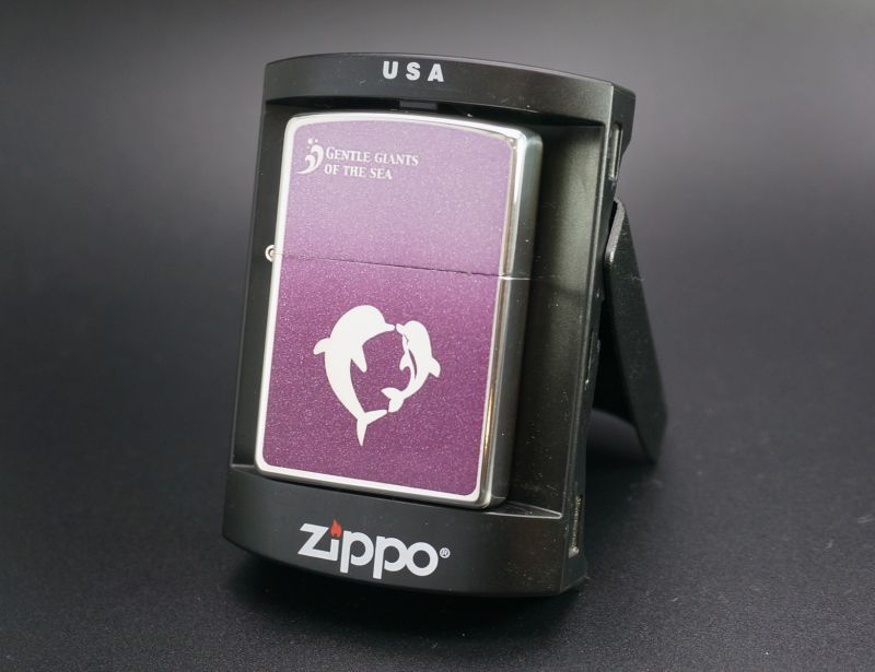 画像: zippo ドルフィン＆ハート ピンク 2004年製造