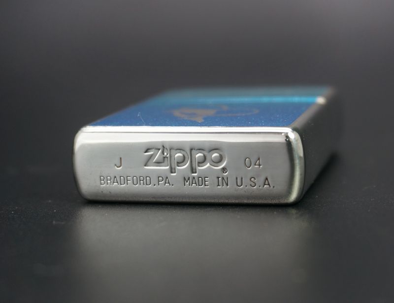 画像: zippo ドルフィン＆ハート ブルー 2004年製造