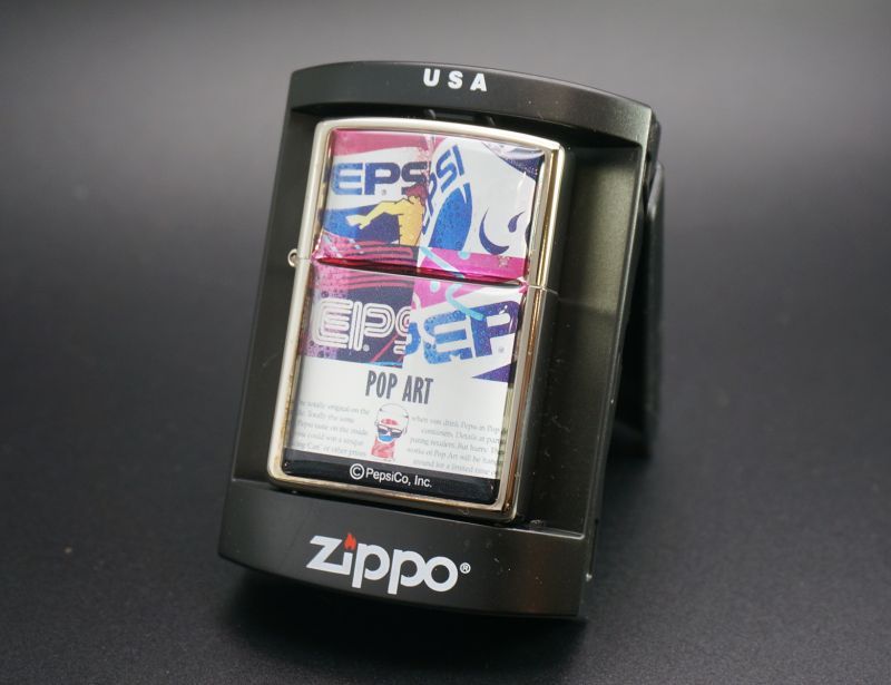 画像: zippo PEPSI COLA 樹脂プレート 2001年製造