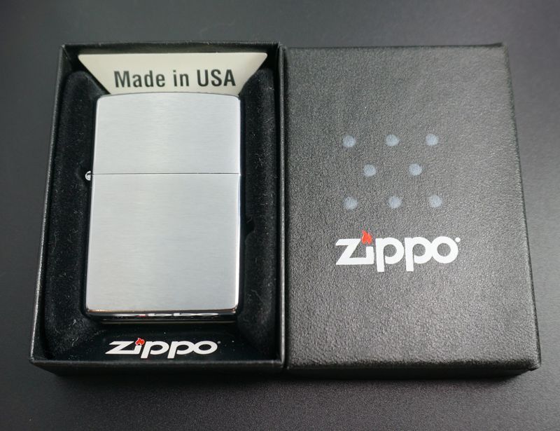 画像: zippo #200 ブラッシュ・クローム  1999年製造