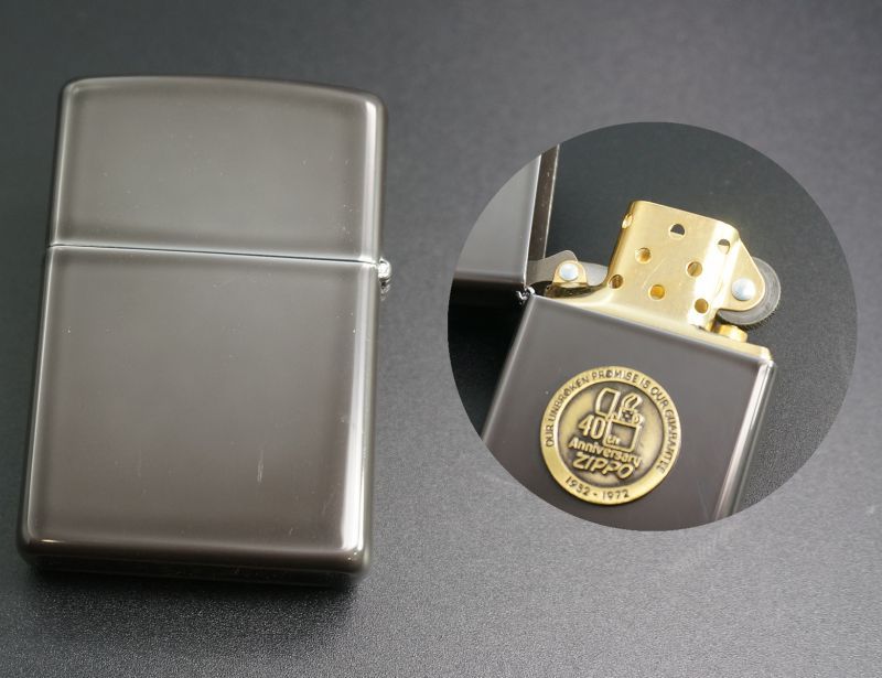 画像: zippo ミッドナイトクローム　メタル貼付け　1997年製造　