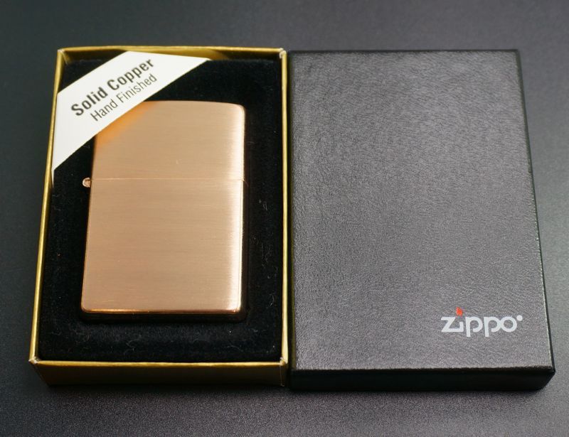 画像: zippo SOLID COPPER(純銅）サテーナ   2004年製造