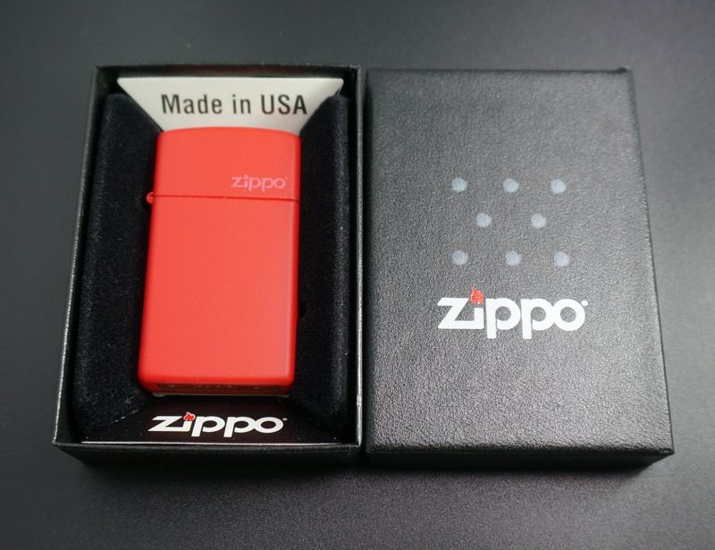 画像: zippo マットカラー 赤（レッド） RED Matte スリム 1633ZL