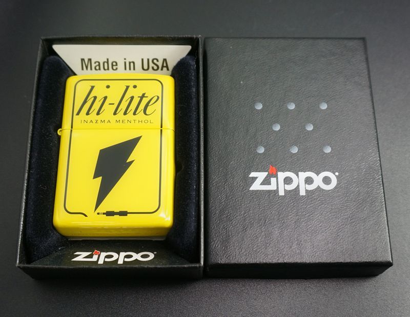 画像: zippo hi-lite 稲妻メンソール 両面加工 2011年製造