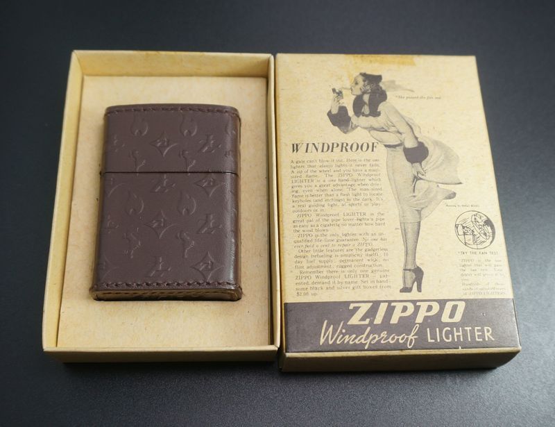 画像: zippo WINDY 革巻き 1997年製造