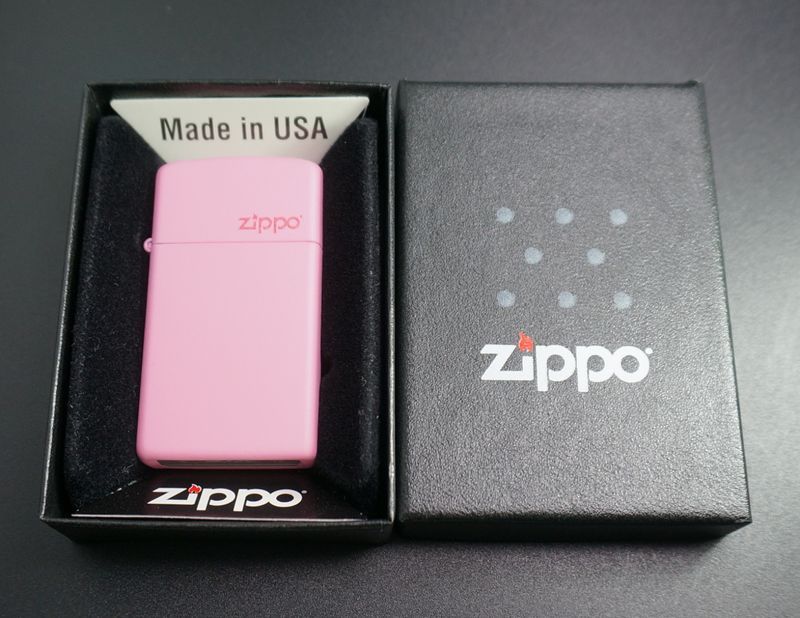 画像: zippo マットカラー ピンク Pink Matte スリム 1638ZL