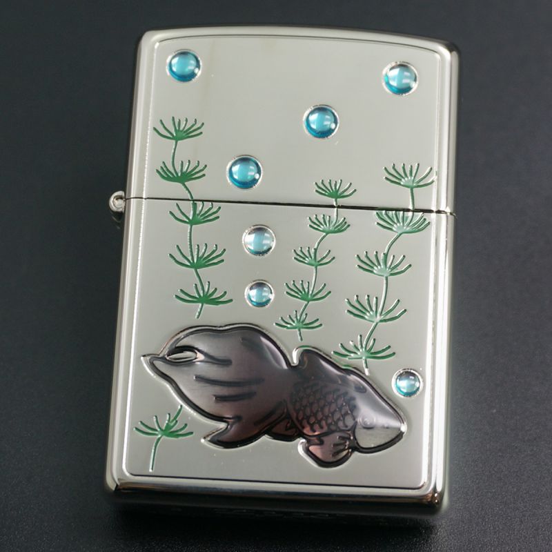 画像1: zippo エポシリーズ 金魚 ブラック