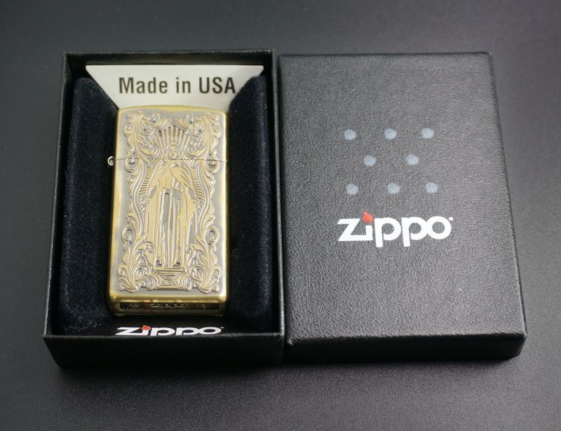 画像: zippo アラベスク マリア Br 両面加工 スリム