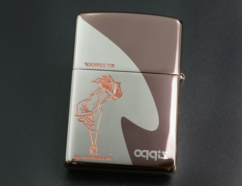 画像: zippo WINDY 三面デザイン レッド 2003年製造 