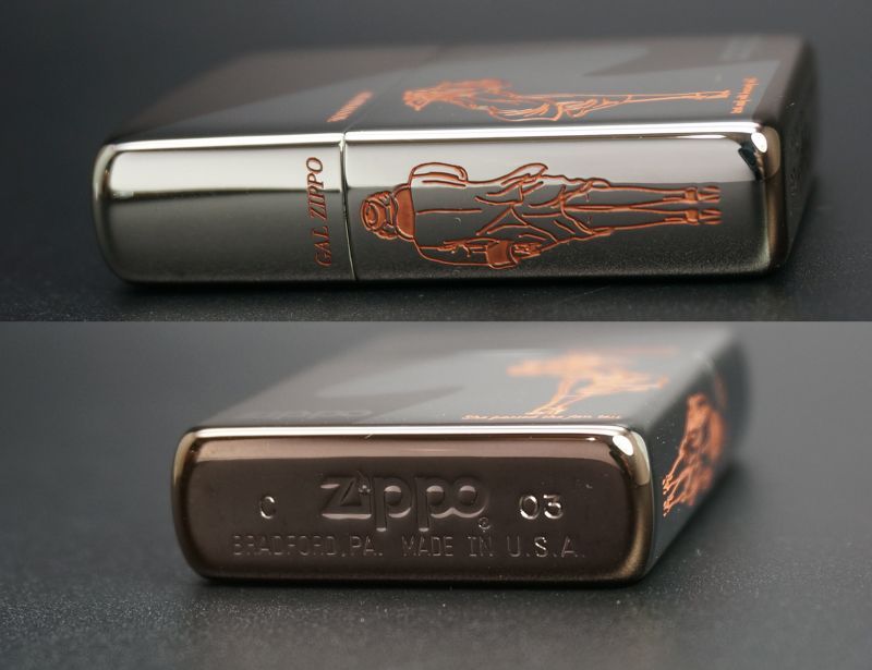 画像: zippo WINDY 三面デザイン レッド 2003年製造 