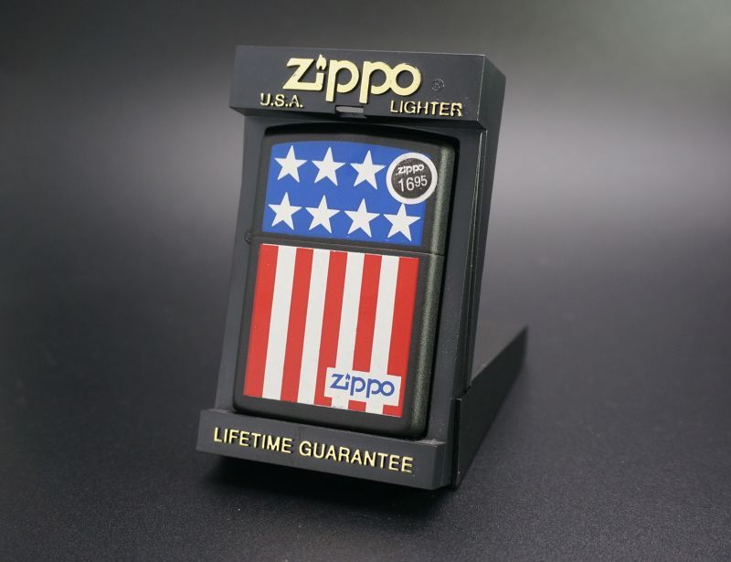 画像: zippo 星条旗 黒マット