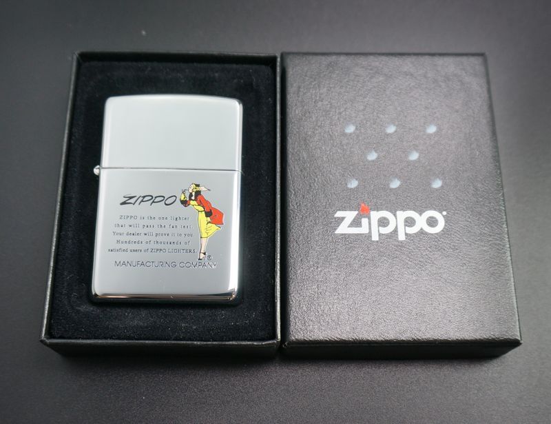 画像: zippo WINDY レッド/イエロー プリント  シルバープレート 1996年製造