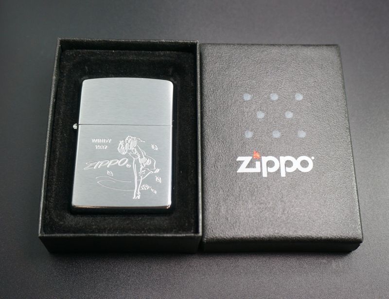 画像: zippo WINDY エッチング ＃200 1995年製造 キズあり