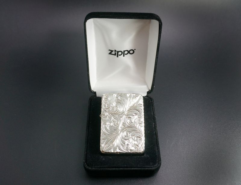 画像: zippo スターリングシルバー 職人五面手彫り #24