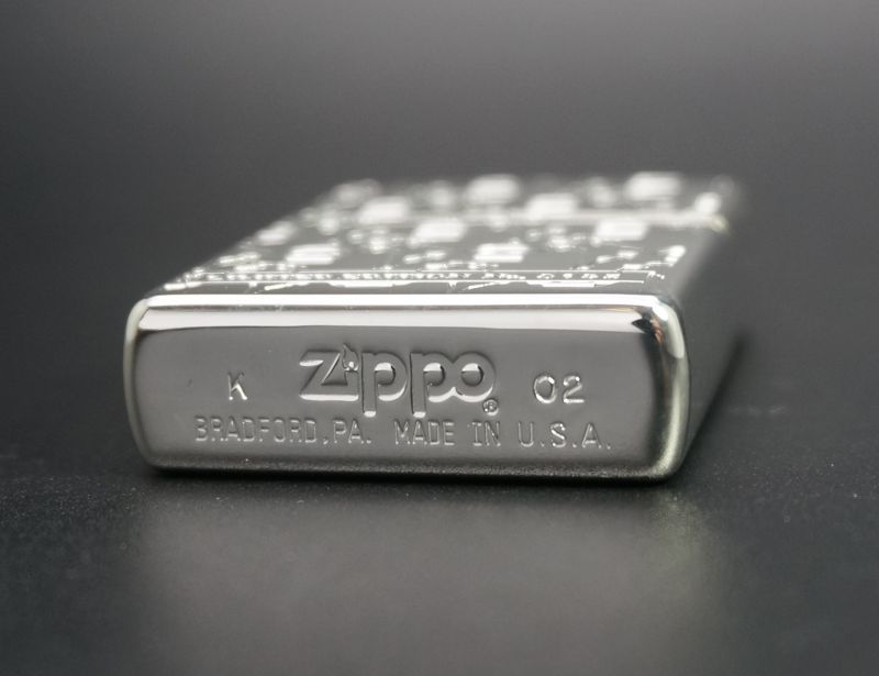 画像: zippo WINDY シルバーメッキ エッチング 2004年製造