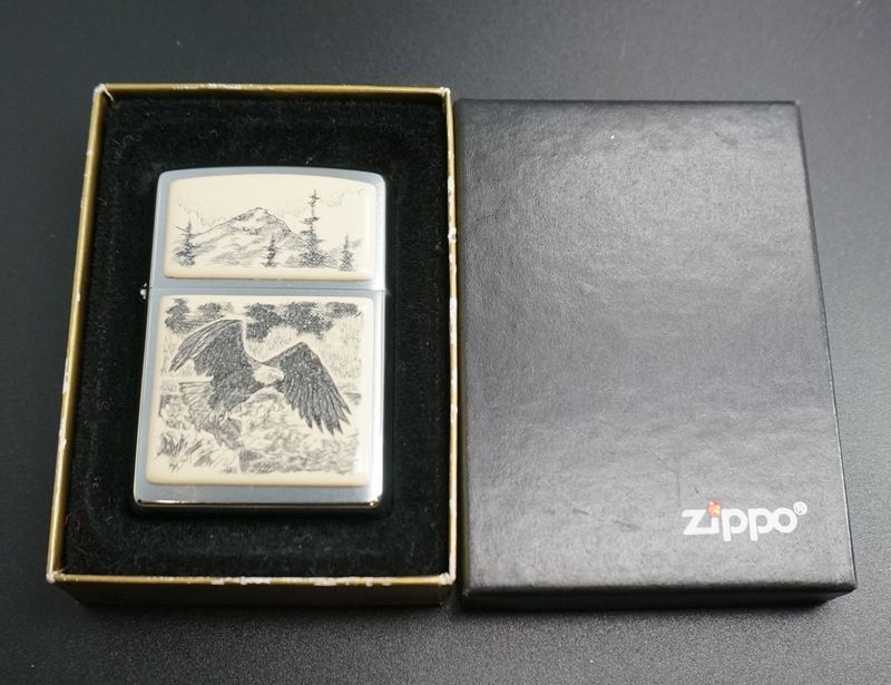 画像: zippo タカ スクリームショー風 2002年製造