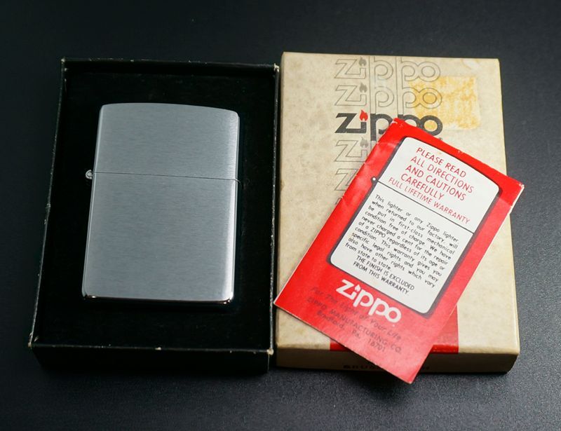 画像: zippo #200 ブラッシュ・クローム 1979年製造