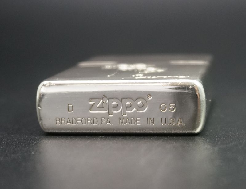 画像: zippo WINDY シルバーメッキ エッチング 2005年製造 キズあり