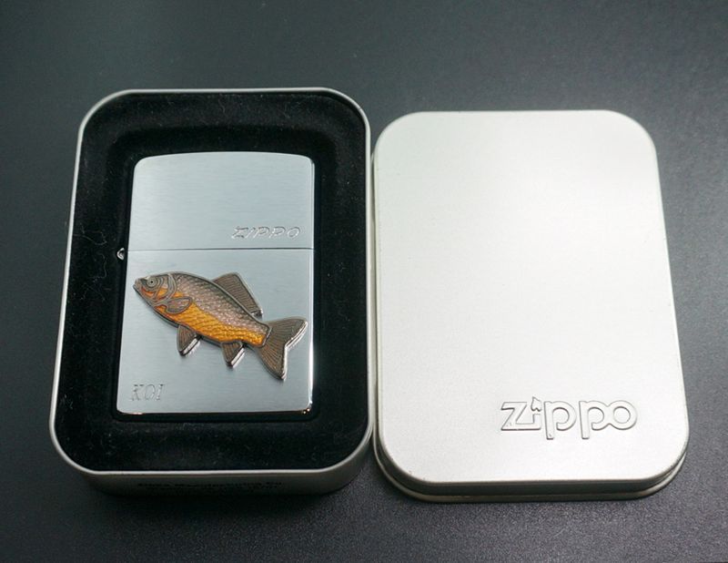 画像: zippo 魚シリーズ 本七宝焼 鯉 2003年製造