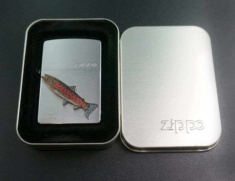 画像: zippo 魚シリーズ 本七宝焼 イトウ 2003年製造