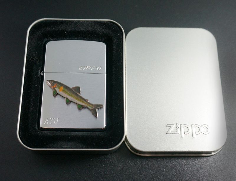 画像: zippo 魚シリーズ 本七宝焼 鮎 2003年製造