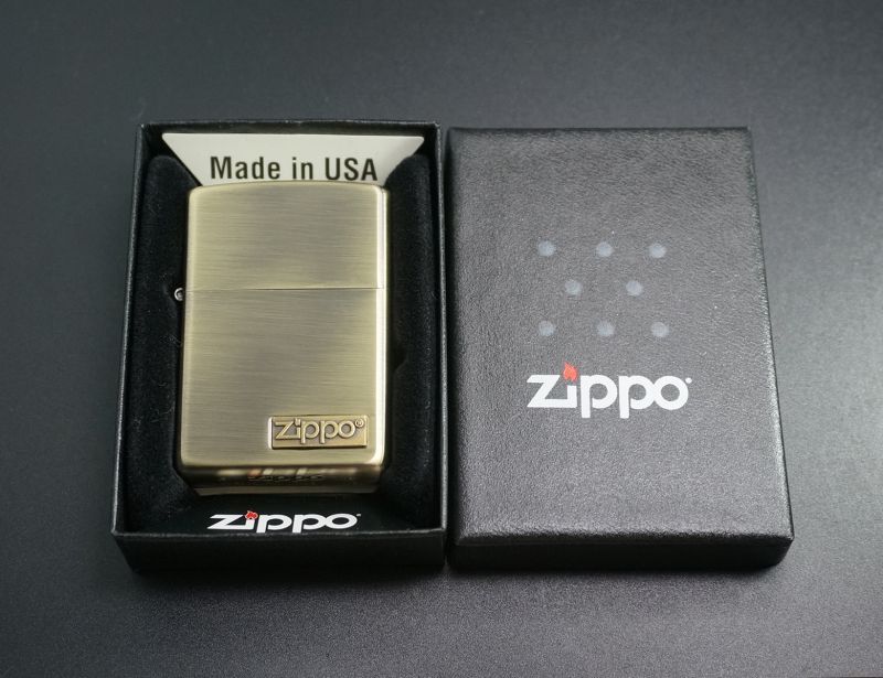 画像: zippo 金古美 ロゴメタル 205M-Z