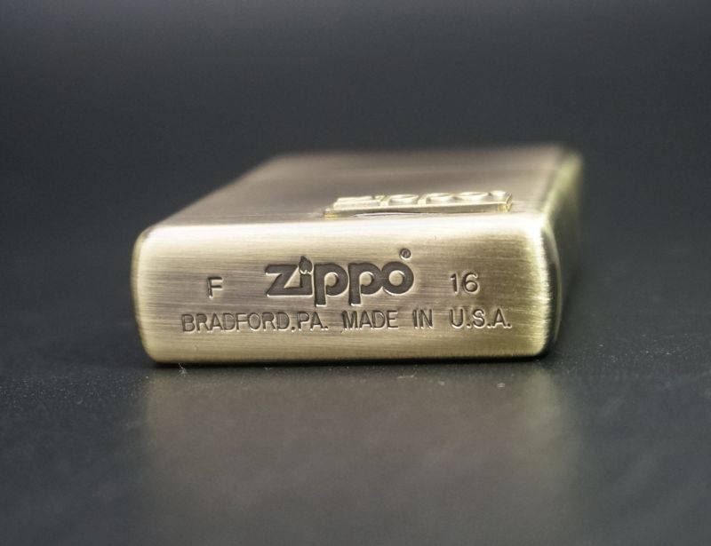 画像: zippo 金古美 ロゴメタル 205M-Z