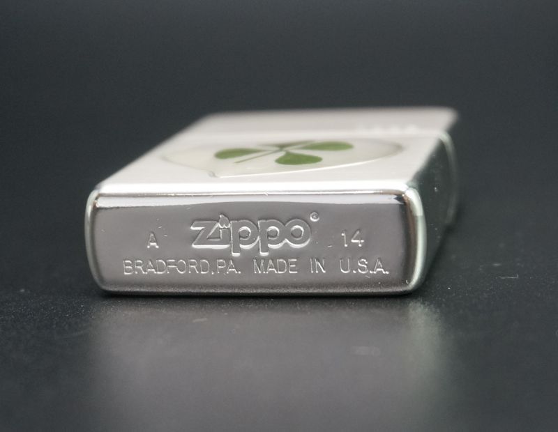 画像: zippo 四つ葉 本物のクローバー hope(希望)