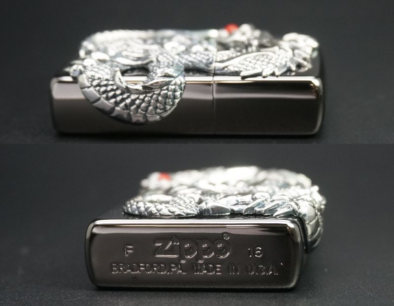 画像: zippo ドラゴンメタル 黒ニッケル