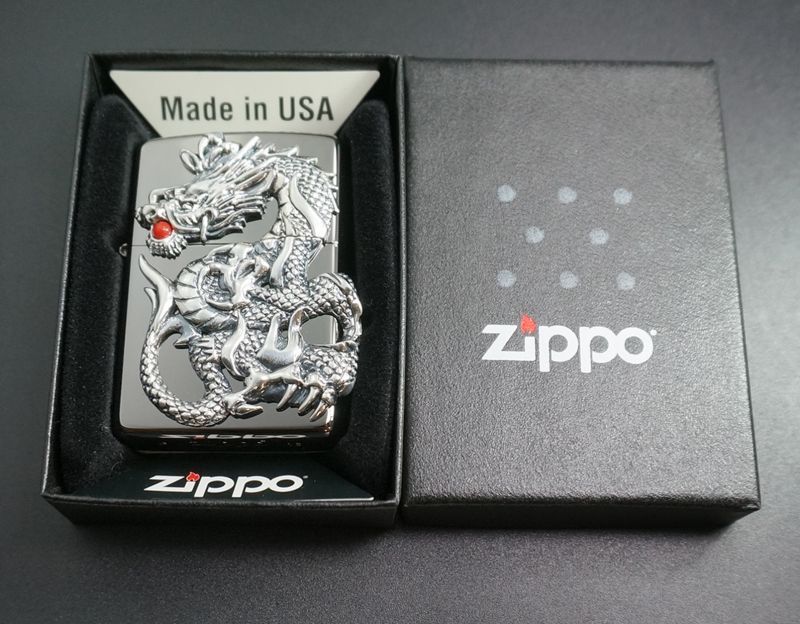 画像: zippo ドラゴンメタル 黒ニッケル