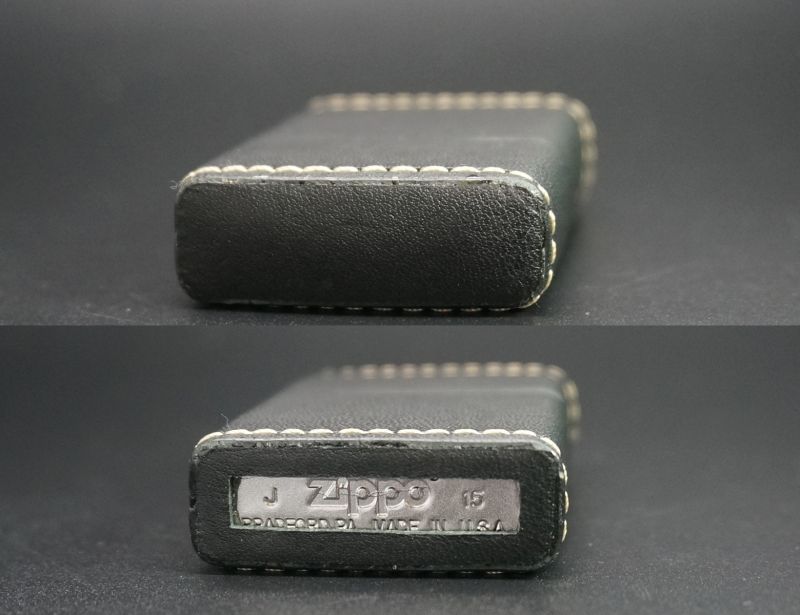 画像: zippo 革巻き リゾンテ クロ