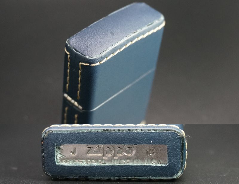 画像: zippo 革巻き リゾンテ ネイビー