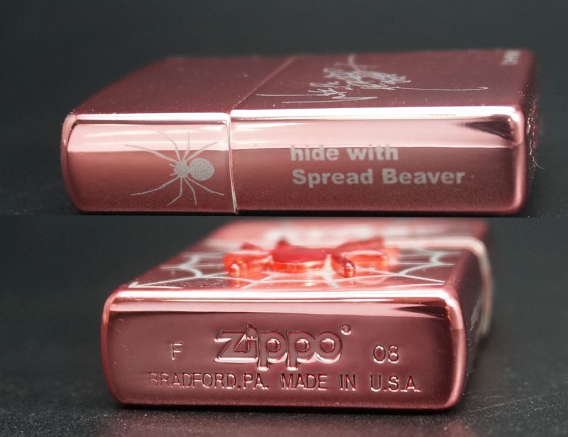 画像: zippo hide Revival Version Pink Spider ピンクスパイダー