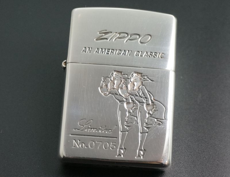 画像: zippo WINDY シルバーメッキ プレートセット 1997年製造 