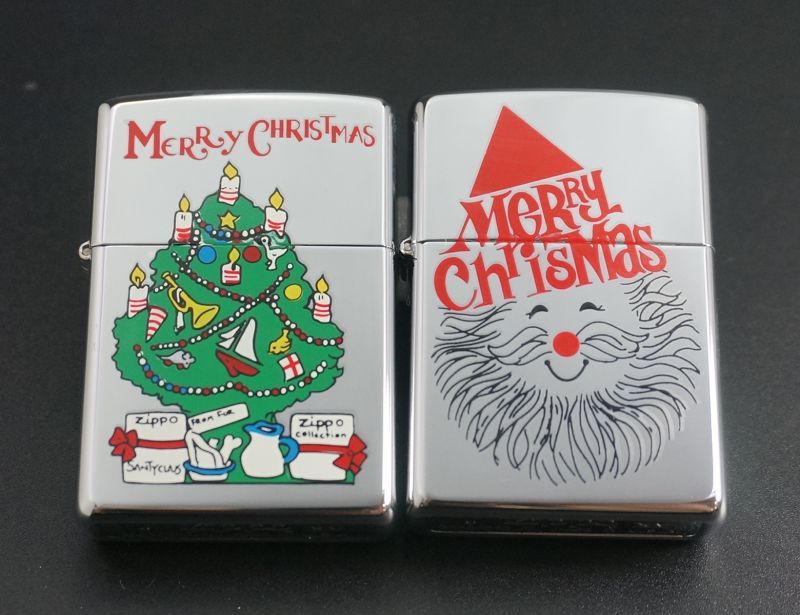 画像: zippo X'mas サンタ & クリスマスツリー 2個セット 2000年限定