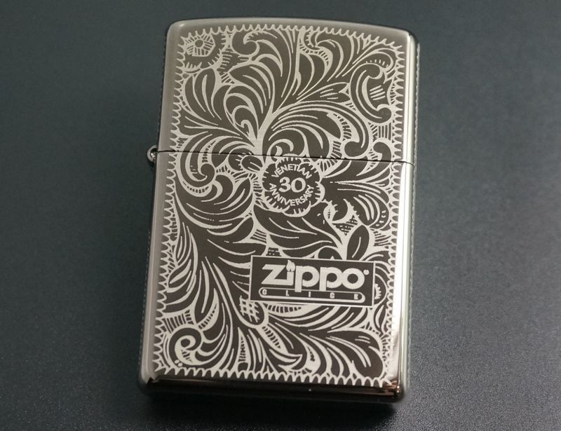 画像: zippo CLICK（クリックメンバー）唐草5面デザイン 2004年製造