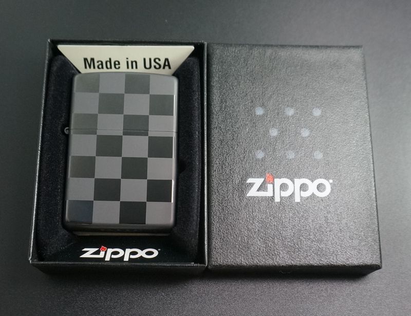 画像: zippo N8チタンコーティング チェッカー2