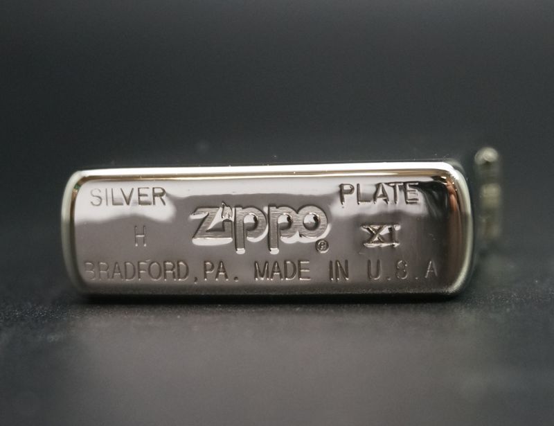 画像: zippo WINDY SILVER PRATE 象眼 1995年製造